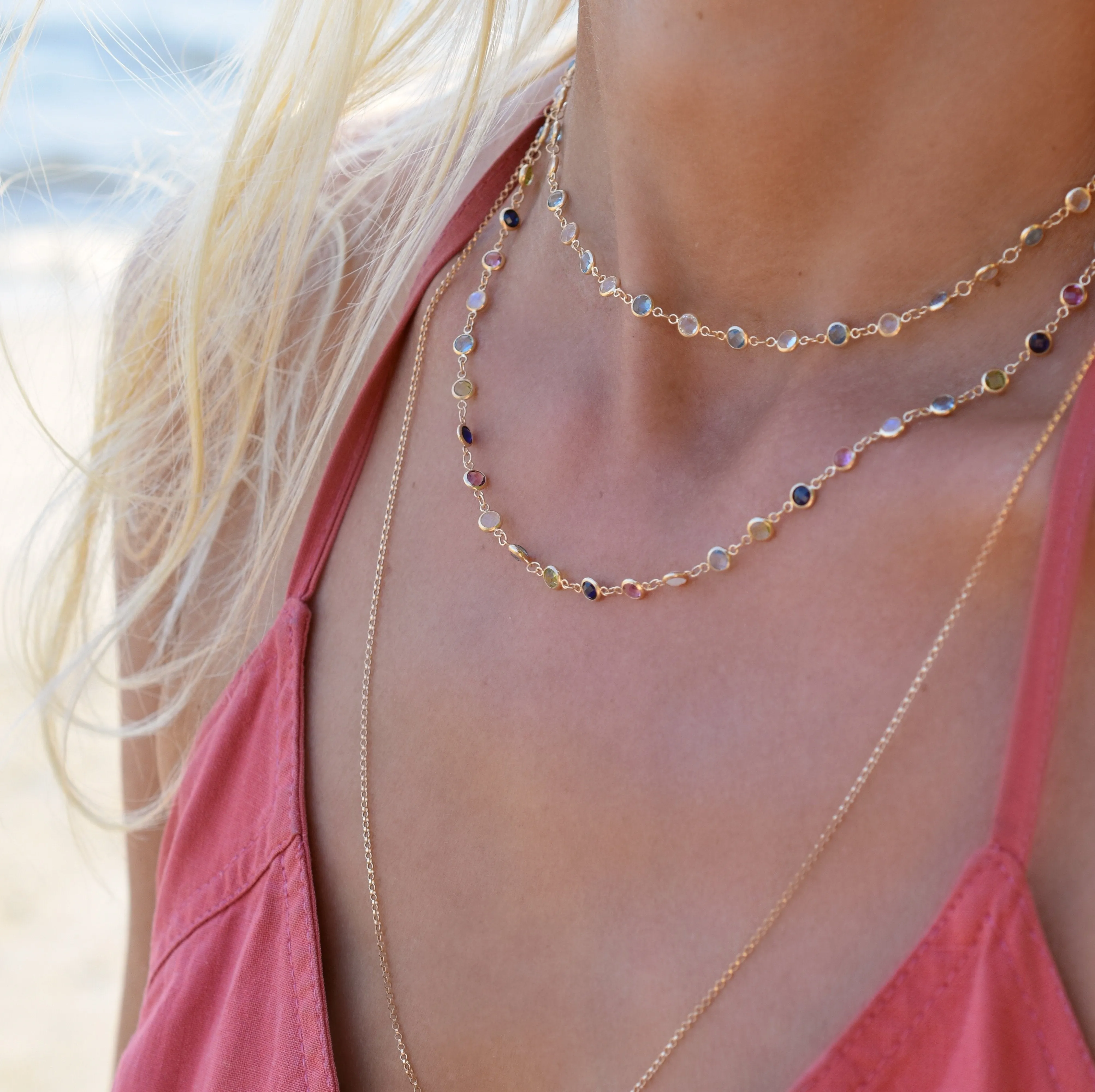 Personalized Newport Birthstone Necklace in 14k Gold sold by Haverhill product image thumbnail 2