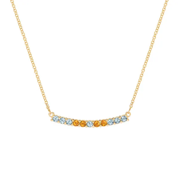Personalized Rosecliff Bar Necklace in 14k Gold sold by Haverhill