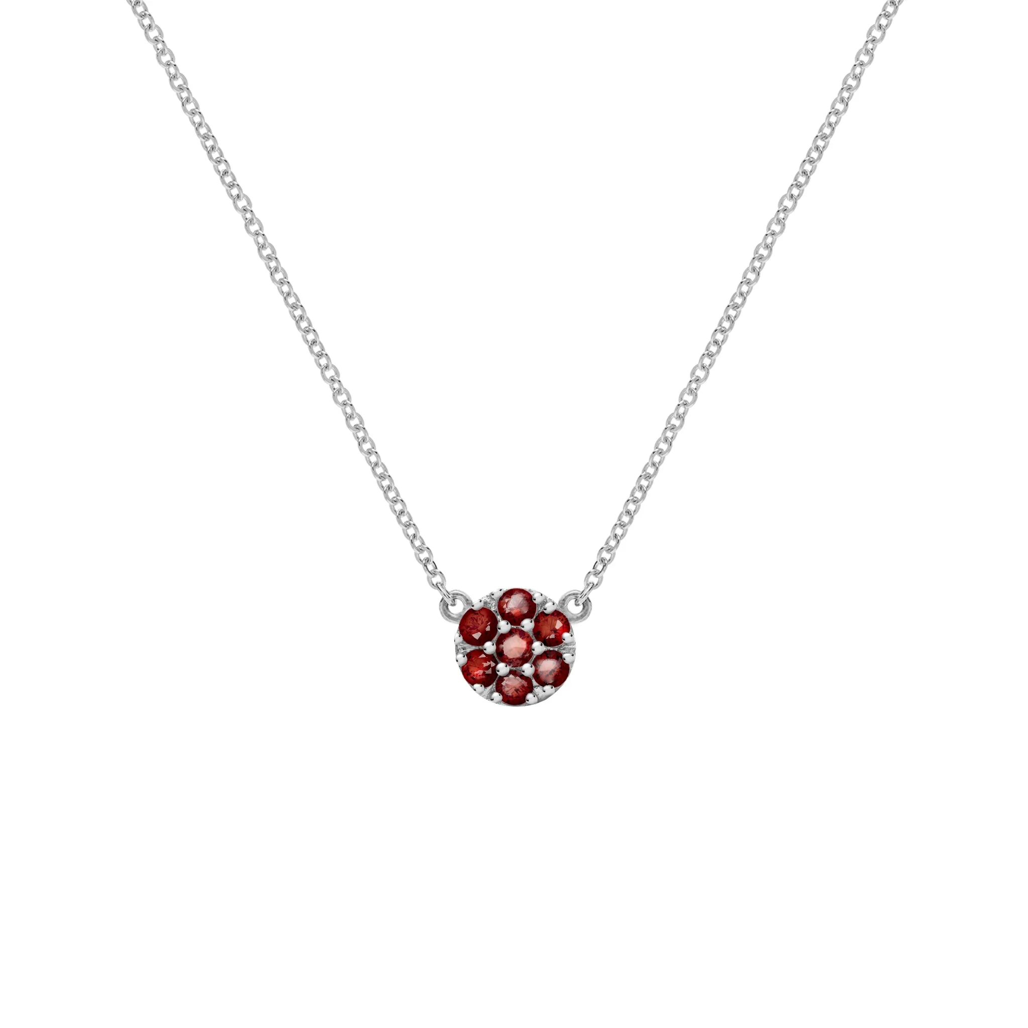 Rosecliff Garnet Mini Necklace in Solid 14k Gold (January) sold by Haverhill product image thumbnail 5