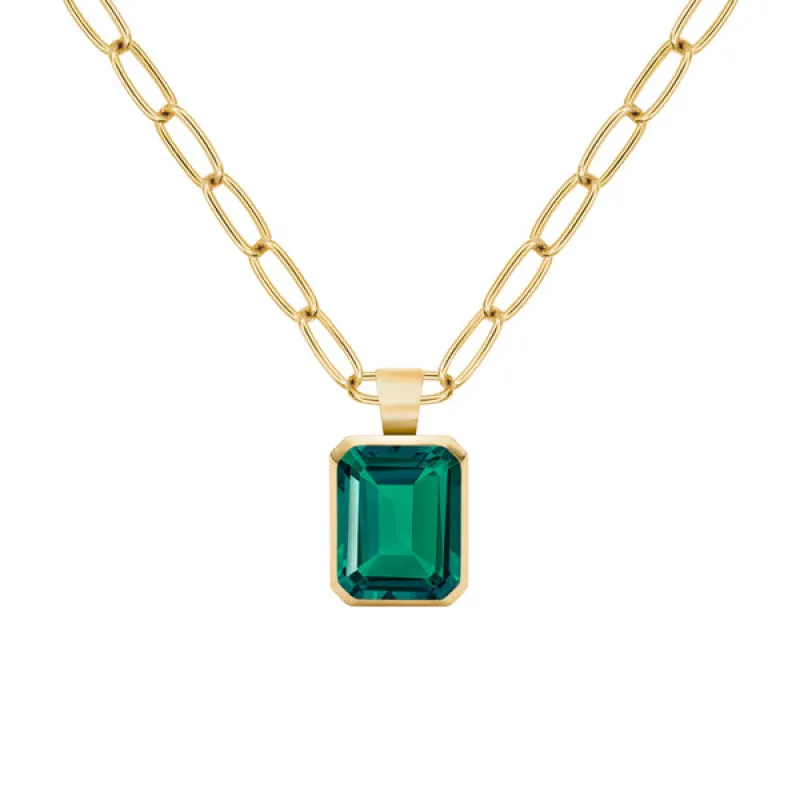 Warren Emerald Pendant in 14k Gold (May) sold by Haverhill