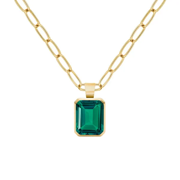 Warren Emerald Pendant in 14k Gold (May) sold by Haverhill