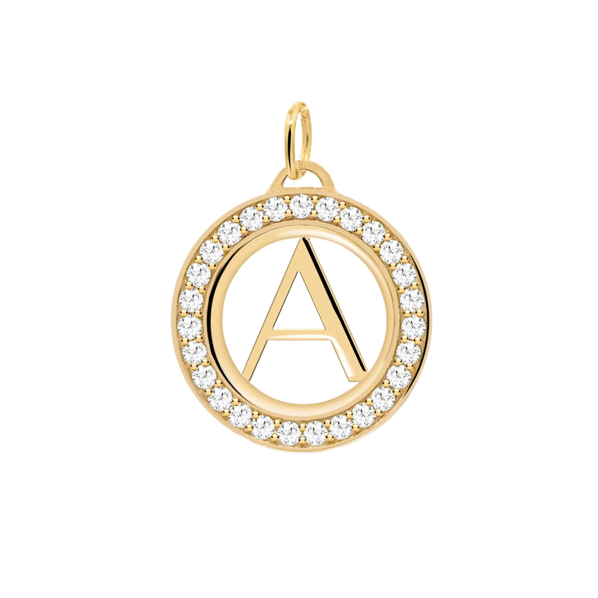 Letter & Diamond Pendant in 14k Gold (April) sold by Haverhill