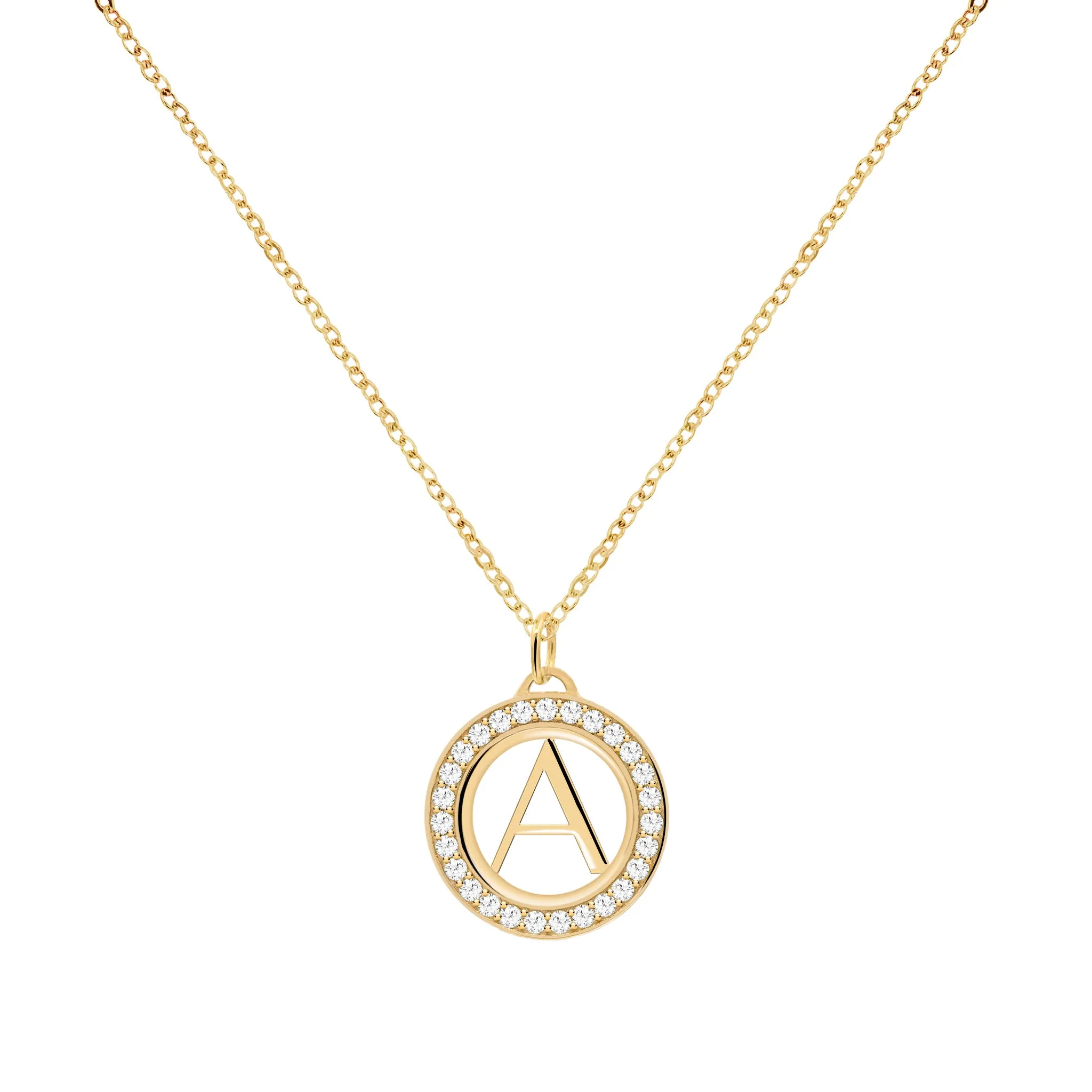 Letter & Diamond Pendant in 14k Gold (April) sold by Haverhill product image thumbnail 4