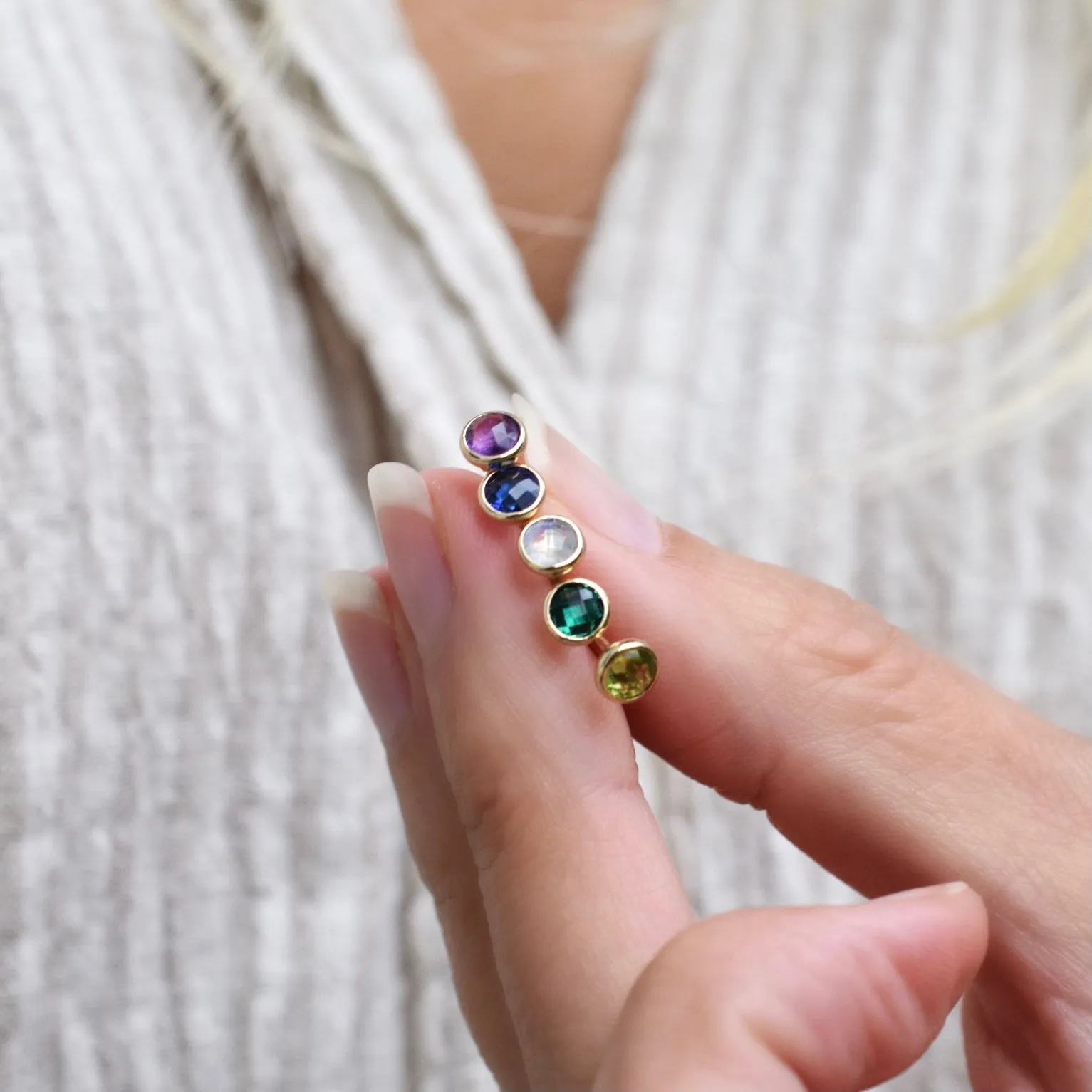 Classic Birthstone Stud Earrings in 14k Gold sold by Haverhill product image thumbnail 2