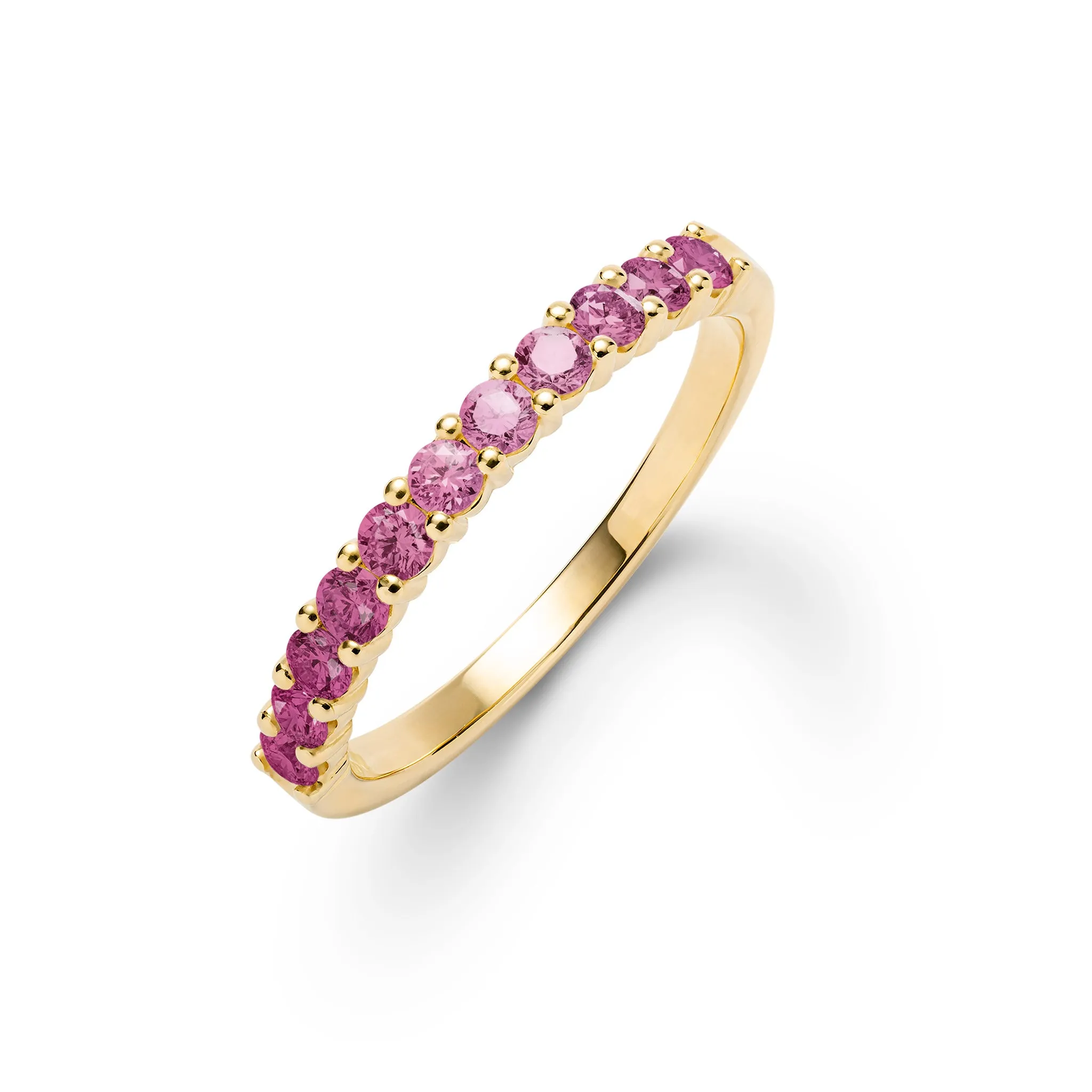 Rosecliff Pink Tourmaline Stackable Ring in 14k Yellow Gold sold by Haverhill