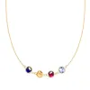 Personalized Grand 4 Connected Birthstone Necklace in 14k Gold sold by Haverhill