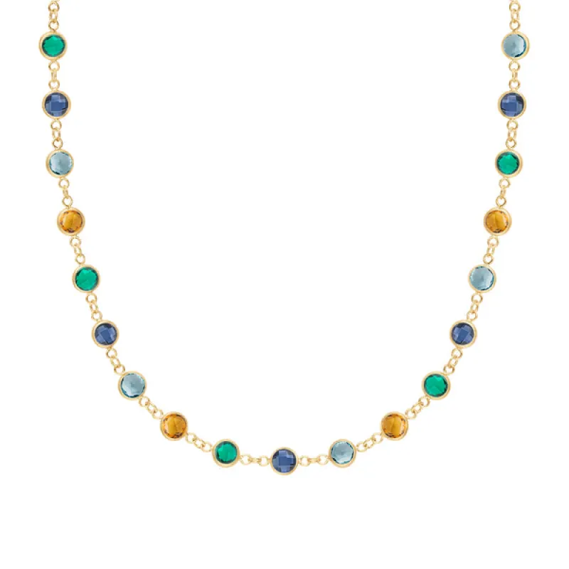 Personalized Newport Birthstone Necklace in 14k Gold sold by Haverhill
