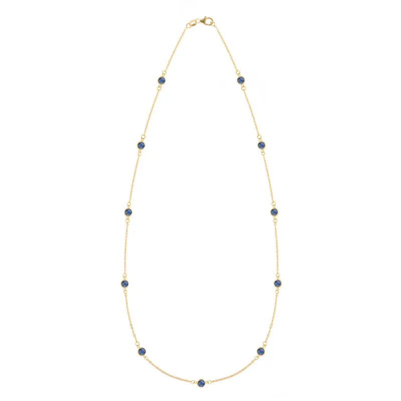 Personalized Bayberry 11 Birthstone Necklace in 14k Gold sold by Haverhill