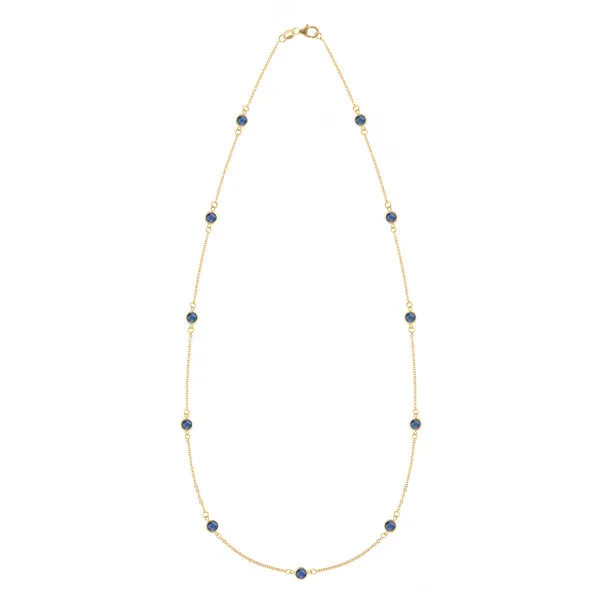 Personalized Bayberry 11 Birthstone Necklace in 14k Gold sold by Haverhill