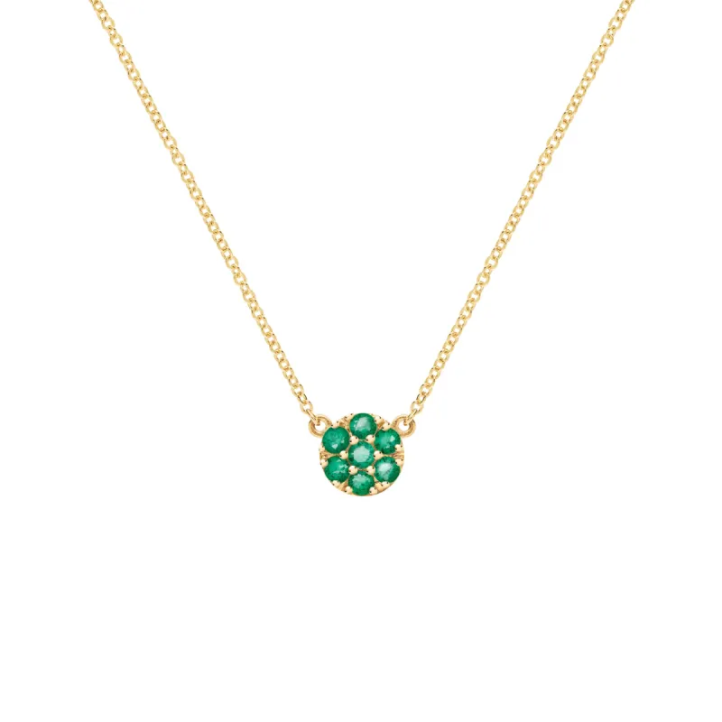 Rosecliff Emerald Mini Necklace in Solid 14k Gold (May) sold by Haverhill