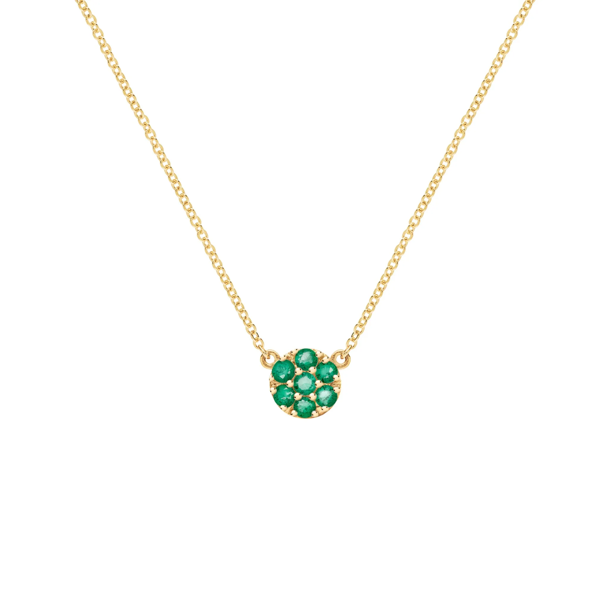 Rosecliff Emerald Mini Necklace in Solid 14k Gold (May) sold by Haverhill