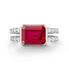 Personalized Warren Horizontal Birthstone Ring with Accent Stones in 14k Gold sold by Haverhill