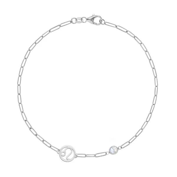 Personalized Zodiac & Birthstone Adelaide Mini Bracelet in 14k Gold sold by Haverhill