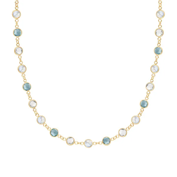 Personalized Newport Birthstone Necklace in 14k Gold sold by Haverhill