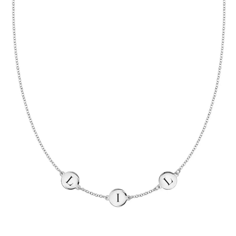 Personalized 3 Letter Necklace in 14k Gold (Single Spacing) sold by Haverhill