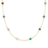 Personalized Classic 8 Birthstone Necklace in 14k Gold sold by Haverhill