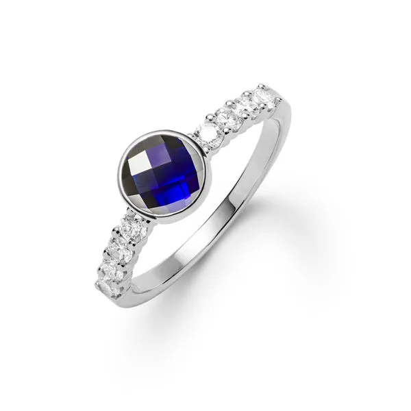 Rosecliff Grand Sapphire Ring in 14k Gold (September) sold by Haverhill