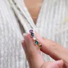 Petite Sapphire Birthstone Stud Earrings in 14k Yellow Gold (September) sold by Haverhill