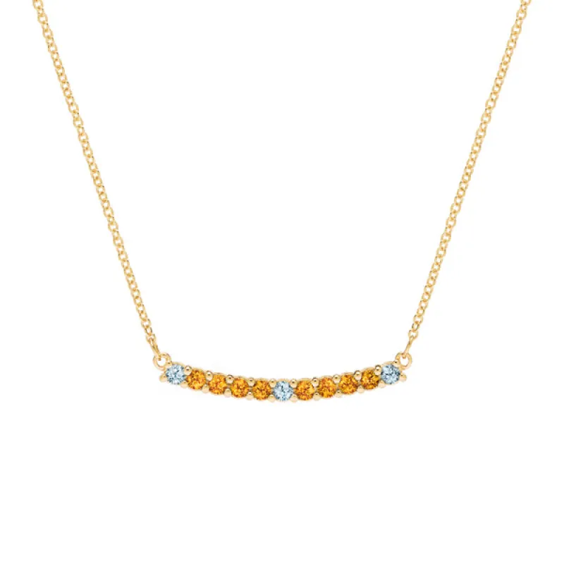 Personalized Rosecliff Bar Necklace in 14k Gold sold by Haverhill
