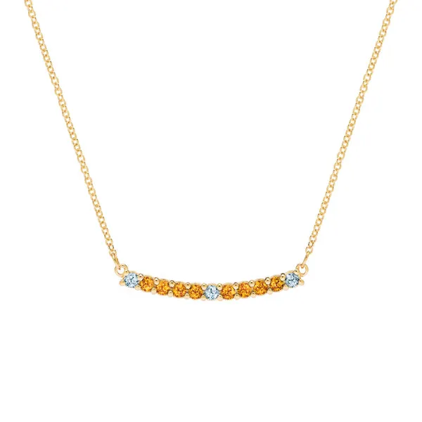 Personalized Rosecliff Bar Necklace in 14k Gold sold by Haverhill