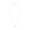 Personalized Greenwich 4 Birthstone & Diamond Necklace in 14k Gold sold by Haverhill