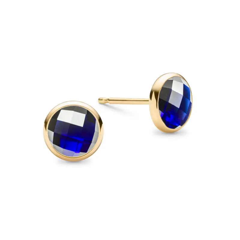 Grand Birthstone Stud Earrings in 14k Gold sold by Haverhill