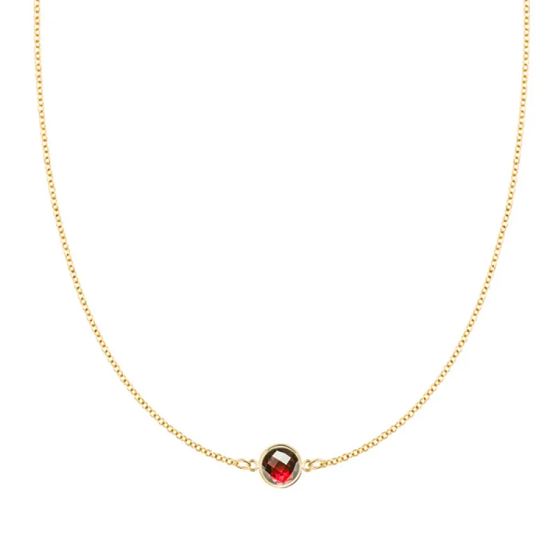 Personalized Grand 1 Birthstone Necklace in 14k Gold sold by Haverhill