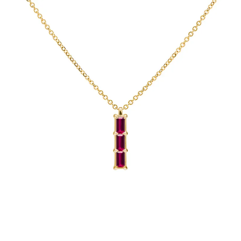 Personalized Providence 3 Birthstone Pendant in 14k Gold sold by Haverhill