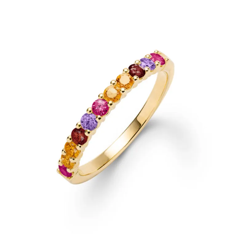 Personalized Rosecliff Birthstone Stackable Ring in 14k Gold sold by Haverhill