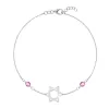 Personalized Classic Star of David & 2 Birthstone Bracelet in 14k Gold sold by Haverhill