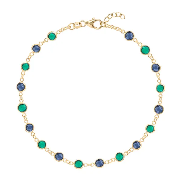 Personalized Newport Birthstone Bracelet in 14k Gold sold by Haverhill