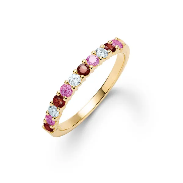 Personalized Rosecliff Birthstone Stackable Ring in 14k Gold sold by Haverhill