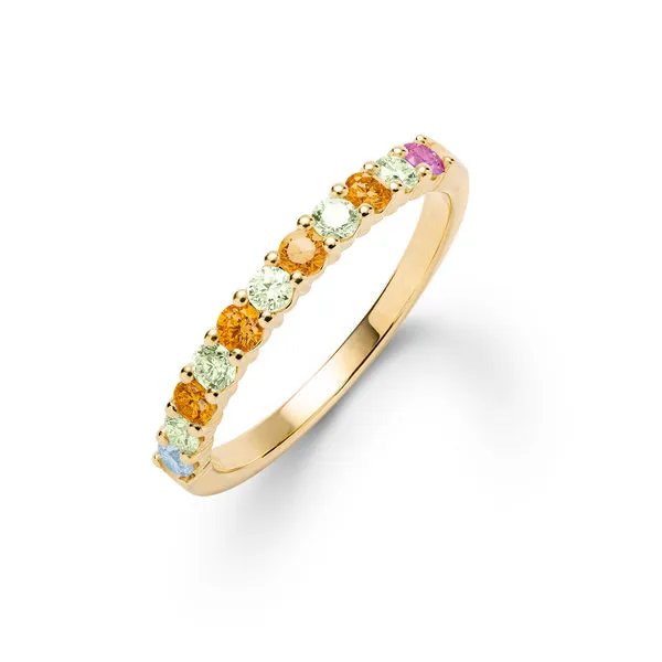 Personalized Rosecliff Birthstone Stackable Ring in 14k Gold sold by Haverhill