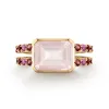 Personalized Warren Horizontal Birthstone Ring with Accent Stones in 14k Gold sold by Haverhill