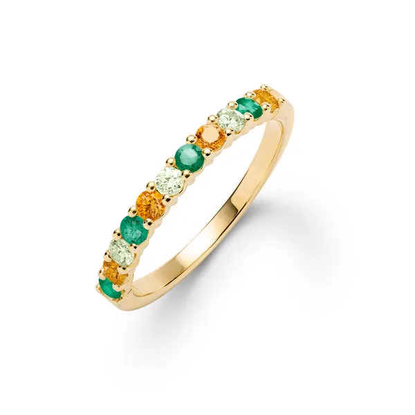 Personalized Rosecliff Birthstone Stackable Ring in 14k Gold sold by Haverhill