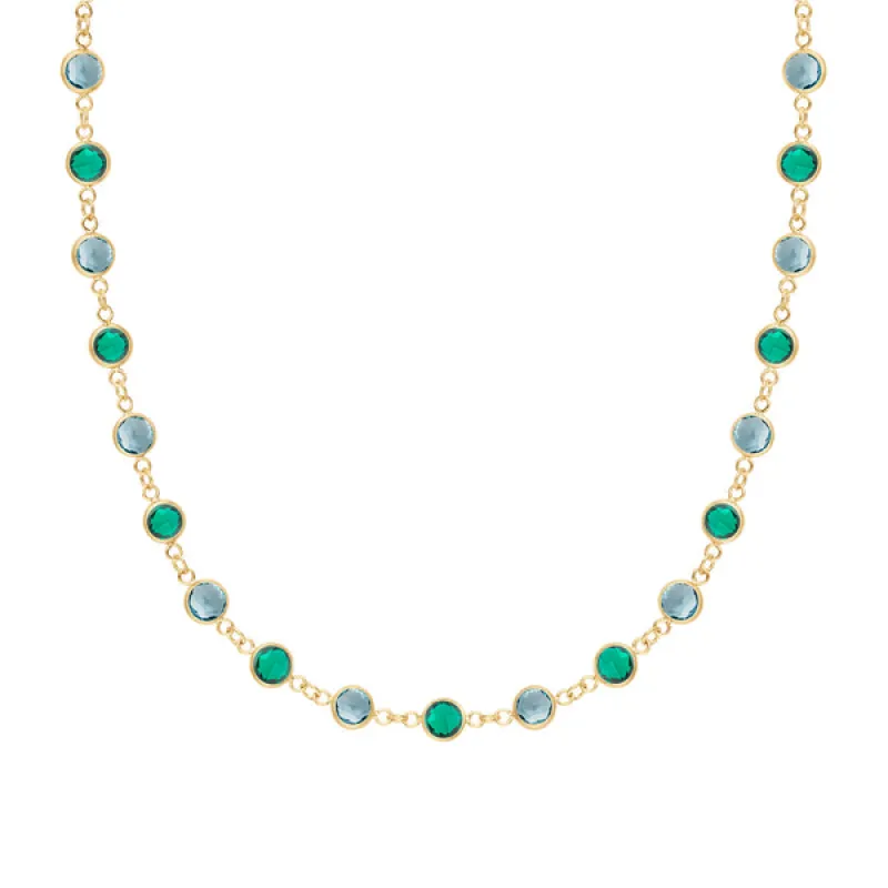 Personalized Newport Birthstone Necklace in 14k Gold sold by Haverhill