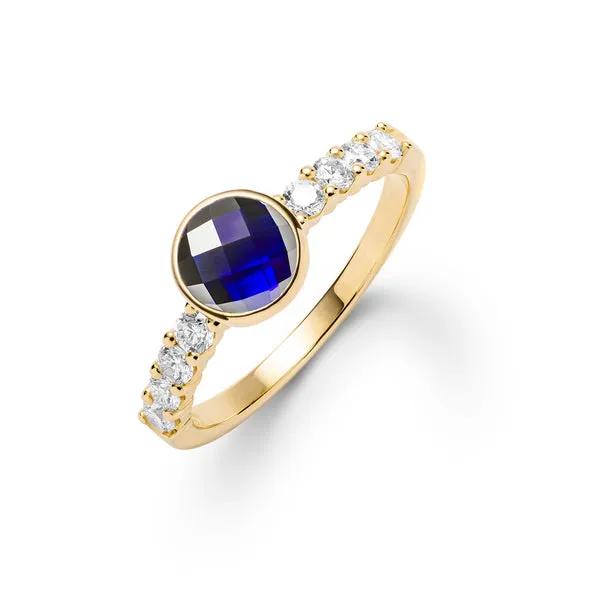 Rosecliff Grand Sapphire Ring in 14k Gold (September) sold by Haverhill