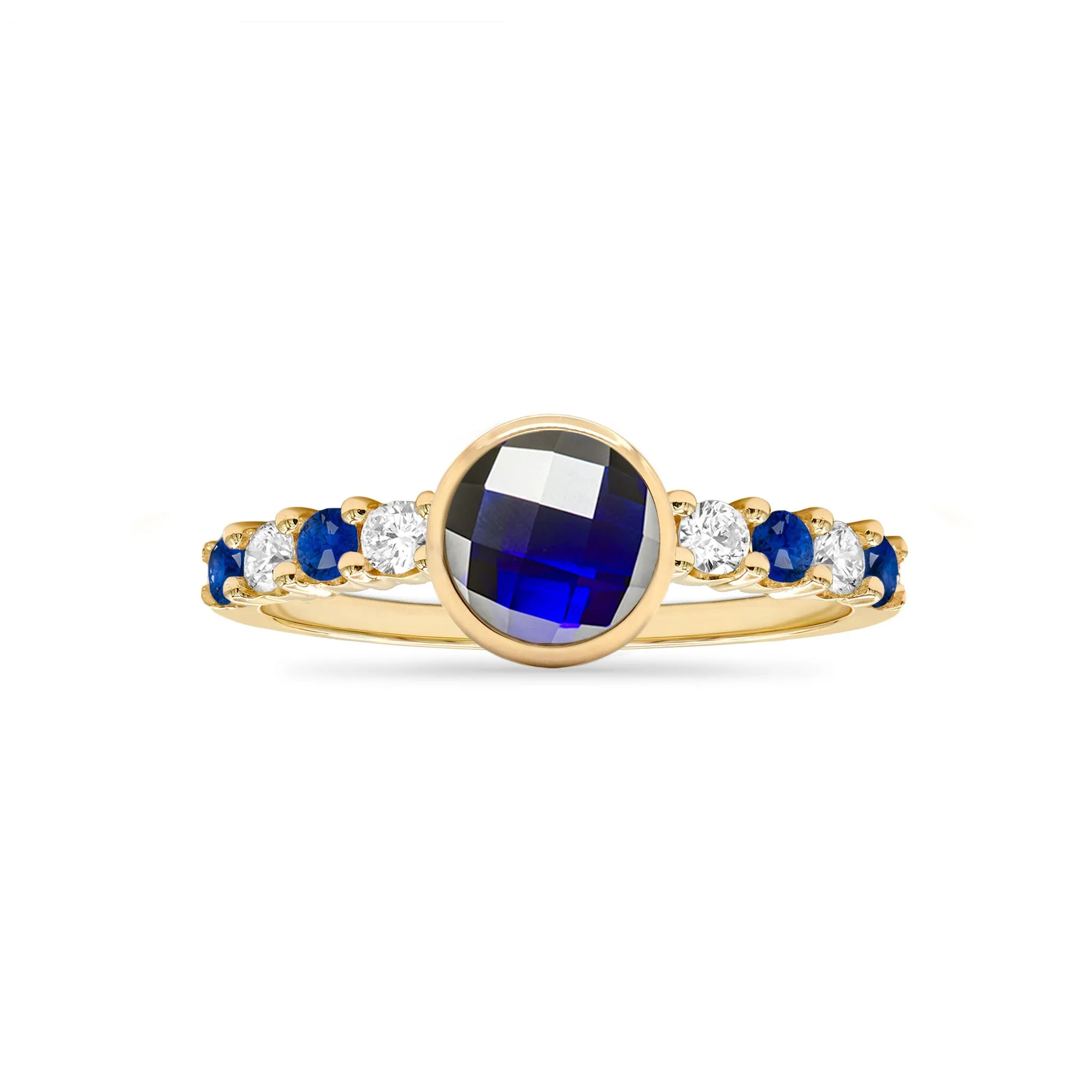 Rosecliff Grand Sapphire Ring in 14k Gold (September) sold by Haverhill product image thumbnail 4