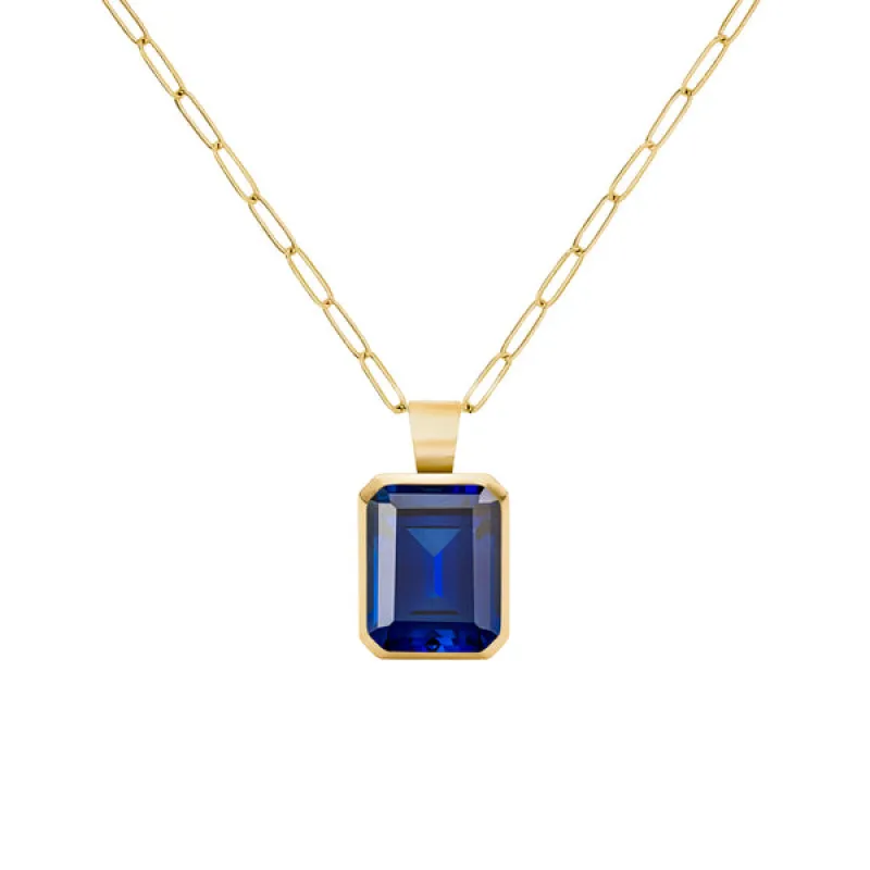Warren Sapphire Pendant in 14k Gold (September) sold by Haverhill