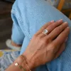 Personalized Warren Horizontal Birthstone Ring in 14k Gold sold by Haverhill