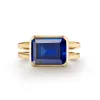 Personalized Warren Horizontal Birthstone Ring in 14k Gold sold by Haverhill