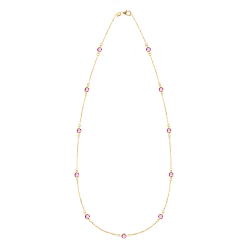 Personalized Bayberry 11 Birthstone Necklace in 14k Gold sold by Haverhill