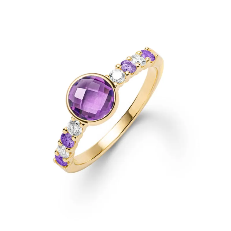 Rosecliff Grand Amethyst Ring in 14k Gold (February) sold by Haverhill