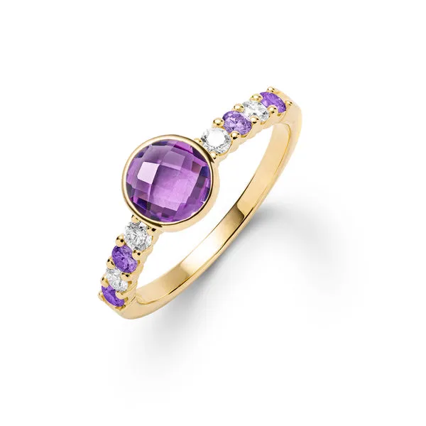 Rosecliff Grand Amethyst Ring in 14k Gold (February) sold by Haverhill