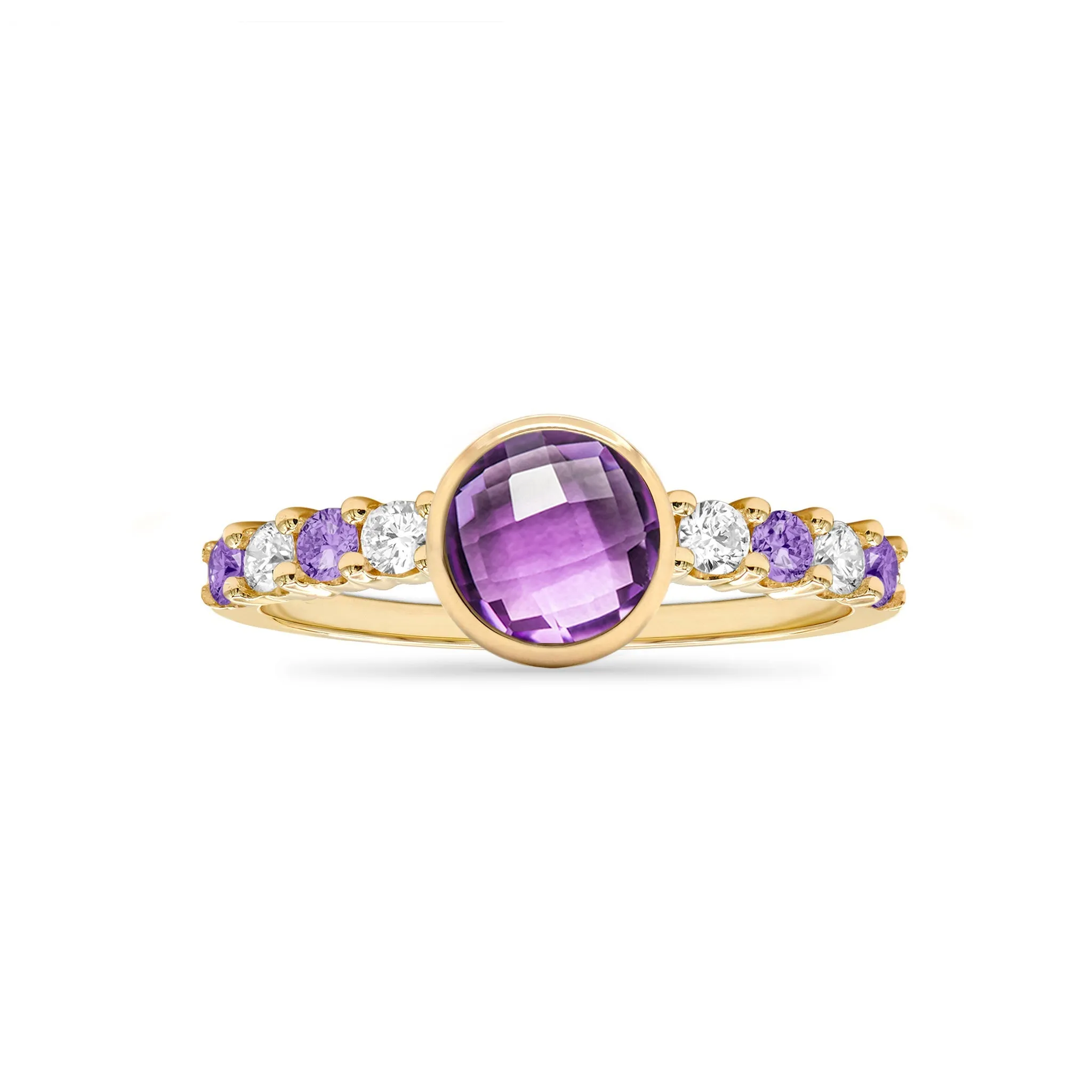 Rosecliff Grand Amethyst Ring in 14k Gold (February) sold by Haverhill product image thumbnail 4