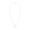 Personalized Rosecliff Circle Birthstone Necklace in 14k Gold sold by Haverhill