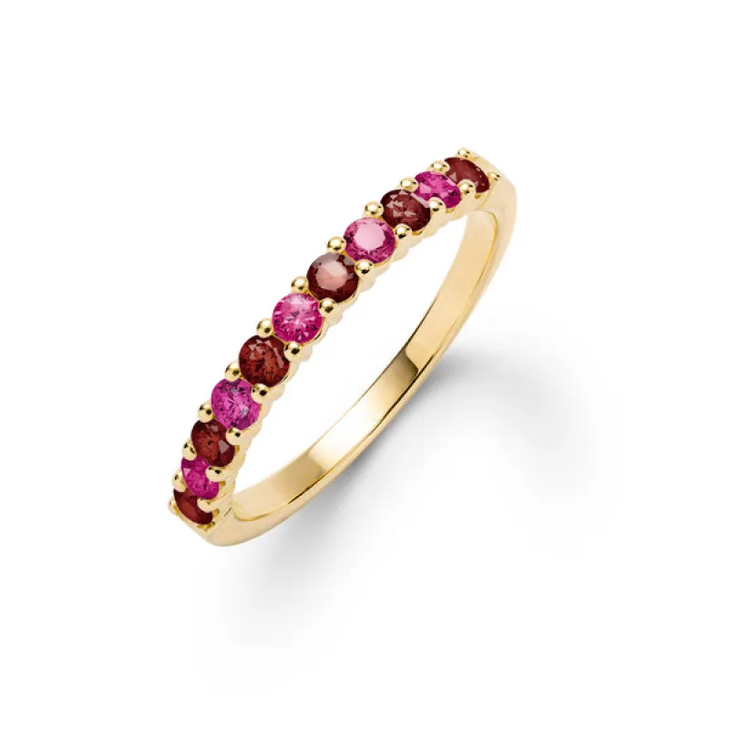 Personalized Rosecliff Birthstone Stackable Ring in 14k Gold sold by Haverhill