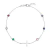 Personalized Bayberry Birthstone Cross Bracelet in 14k Gold sold by Haverhill