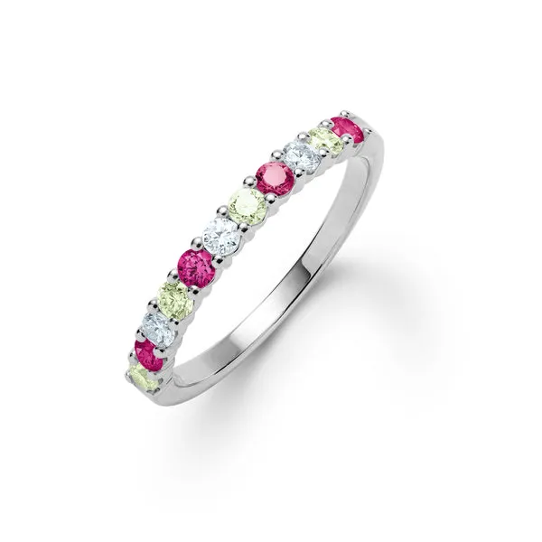 Personalized Rosecliff Birthstone Stackable Ring in 14k Gold sold by Haverhill