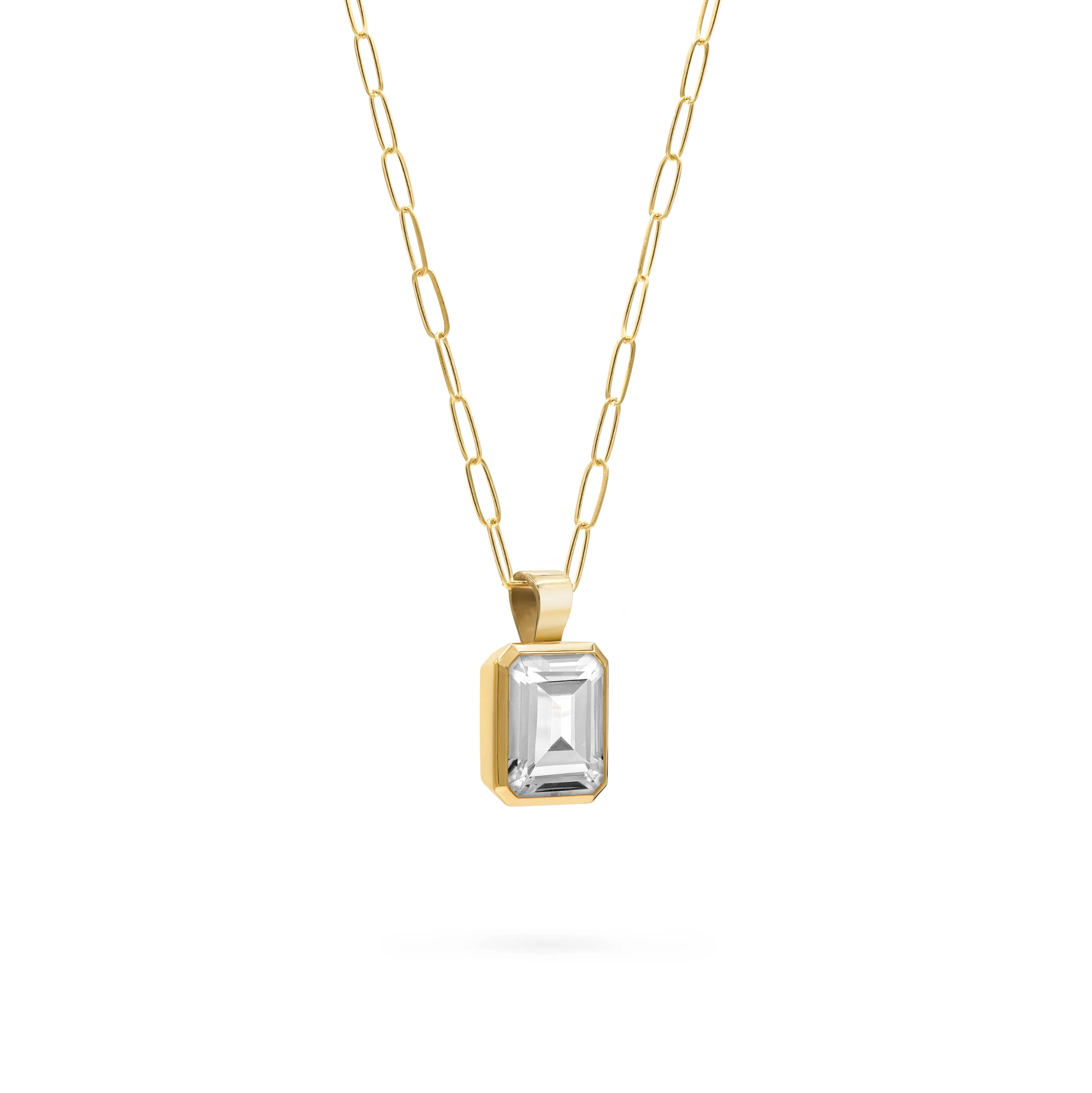 Warren White Topaz Pendant in 14k Gold (April) sold by Haverhill product image thumbnail 4